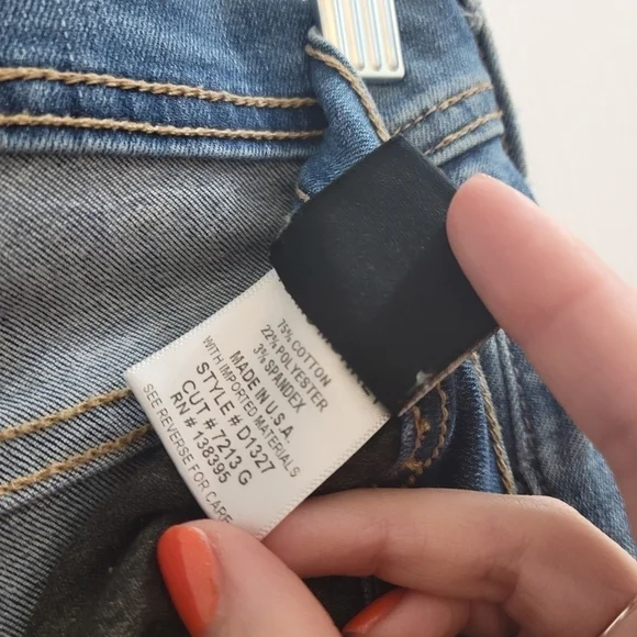 Flying Monkey Distressed Raw Hem Mid-Rise Light Medium Wash Straight Leg Jeans - Picture 8 of 11